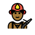 firefighter: medium-dark skin tone on OpenMoji