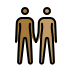 people holding hands: medium-dark skin tone, medium skin tone on OpenMoji