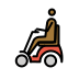 person in motorized wheelchair: medium-dark skin tone on OpenMoji