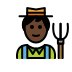 ชาวนา: โทนผิวสีเข้ม on OpenMoji
