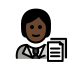 office worker: dark skin tone on OpenMoji