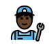 mechanic: dark skin tone on OpenMoji