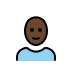 person: dark skin tone, bald on OpenMoji