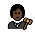 judge: dark skin tone on OpenMoji