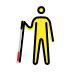 person with white cane on OpenMoji