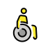 person in manual wheelchair facing right on OpenMoji
