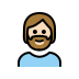 person: light skin tone, beard on OpenMoji
