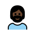 person: dark skin tone, beard on OpenMoji