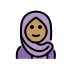 ผู้หญิงโพกศีรษะ: โทนผิวสีเหลือง on OpenMoji
