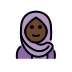 woman with headscarf: dark skin tone on OpenMoji