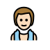 man in steamy room: light skin tone on OpenMoji