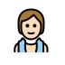 person in steamy room: light skin tone on OpenMoji