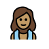 woman in steamy room: medium skin tone on OpenMoji