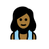 woman in steamy room: medium-dark skin tone on OpenMoji