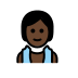 person in steamy room: dark skin tone on OpenMoji