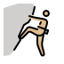person climbing: medium-light skin tone on OpenMoji