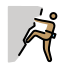 man climbing: medium skin tone on OpenMoji