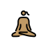 woman in lotus position: medium skin tone on OpenMoji