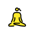 woman in lotus position on OpenMoji