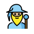 man mage: medium-light skin tone on OpenMoji