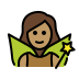 woman fairy: medium skin tone on OpenMoji