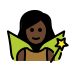 woman fairy: dark skin tone on OpenMoji
