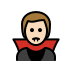 man vampire: light skin tone on OpenMoji