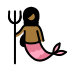 mermaid: medium-dark skin tone on OpenMoji