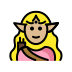 woman elf: medium-light skin tone on OpenMoji
