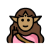 woman elf: medium skin tone on OpenMoji