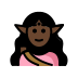 woman elf: dark skin tone on OpenMoji