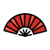 folding hand fan on OpenMoji