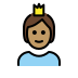person with crown: medium skin tone on OpenMoji