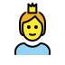 person with crown on OpenMoji