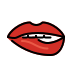 biting lip on OpenMoji