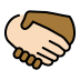 handshake: light skin tone, medium-dark skin tone on OpenMoji