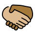 handshake: medium-light skin tone, medium-dark skin tone on OpenMoji