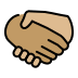 handshake: medium skin tone, medium-light skin tone on OpenMoji