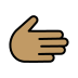 rightwards hand: medium skin tone on OpenMoji