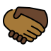 handshake: medium-dark skin tone, dark skin tone on OpenMoji