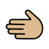 leftwards hand: medium-light skin tone on OpenMoji