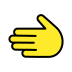 leftwards hand on OpenMoji