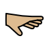 มือคว่ำฝ่ามือ: โทนผิวสีขาวเหลือง on OpenMoji