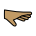 palm down hand: medium skin tone on OpenMoji
