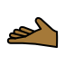 palm up hand: medium-dark skin tone on OpenMoji
