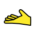 palm up hand on OpenMoji