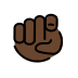 index pointing at the viewer: dark skin tone on OpenMoji