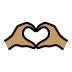 Hände, die Herz bilden: mittlere Hautfarbe on OpenMoji