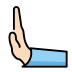 leftwards pushing hand: light skin tone on OpenMoji