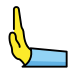 leftwards pushing hand on OpenMoji